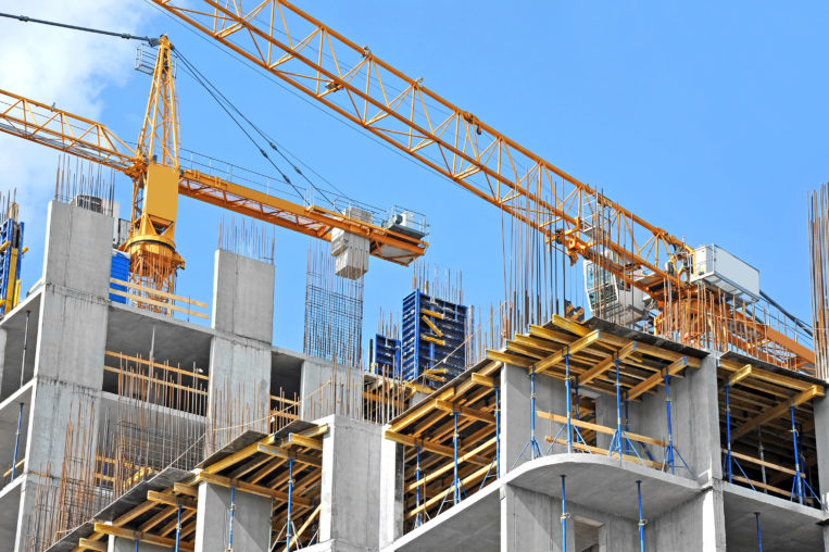 Crane And Construction Site